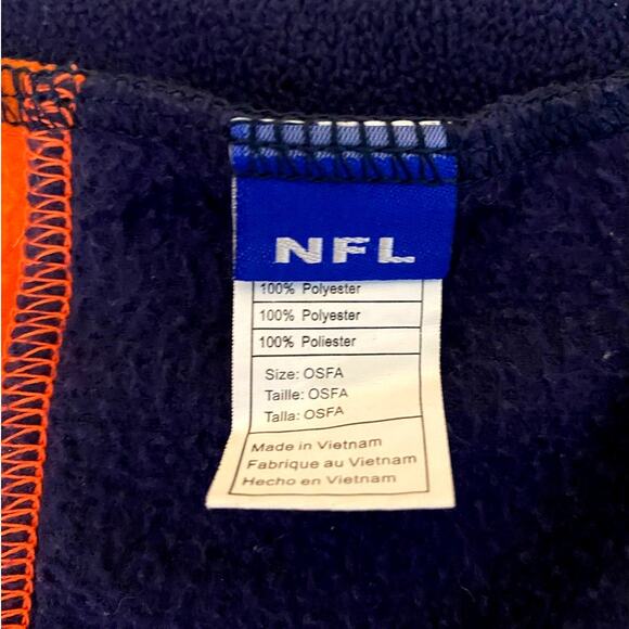 NFL Denver Broncos Fleece Scarf Unisex Blue Logo Orange Emblem Team Spirit - Picture 3 of 5